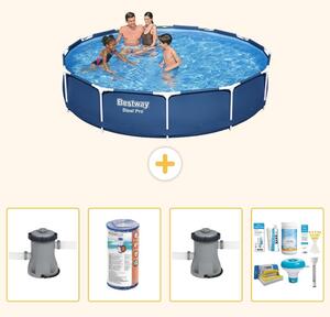 Bestway Steel Pro, piscina in acciaio, rotonda - 366x76 cm - composta da 5 parti, modello S22750