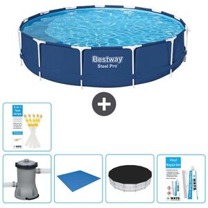 Bestway Steel Pro, piscina in acciaio, forma rotonda - 396x84 cm - composta da 6 parti, modello S22754