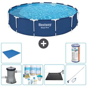 Bestway Steel Pro, piscina in acciaio, rotonda - 396x84 cm - 7 pezzi, modello S22109