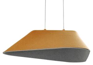 Lampada a sospensione LED in feltro CARBON giallo-grigio 8W luce calda 420 lm, feltro, dimensioni: 220x50x55 cm, IP20, Maxlight
