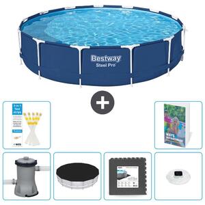 Piscina gonfiabile Bestway Steel Pro, rotonda, dimensioni 396x84 cm, composta da 5 parti, modello S312