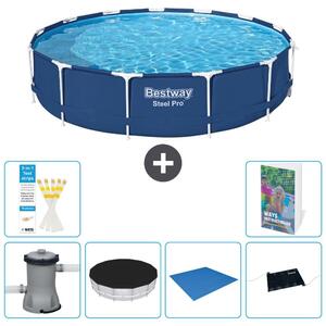 Piscina gonfiabile Bestway Steel Pro, rotonda, dimensioni 396x84 cm, composta da 5 parti, modello S214
