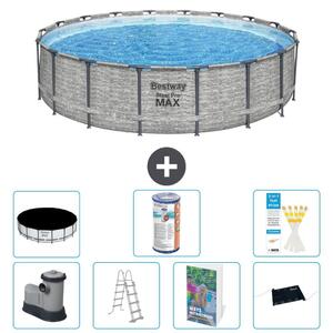 Bestway Steel Pro MAX, piscina in acciaio, forma rotonda - 549x122 cm - 6 pezzi, modello S619