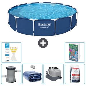 Piscina gonfiabile Bestway Steel Pro, rotonda, dimensioni 396x84 cm, composta da 5 parti, modello S329