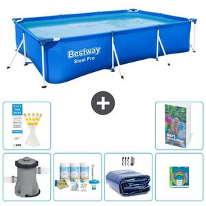 Bestway Steel Pro, piscina rettangolare - 300x201x66 cm - composta da 5 parti, modello S282