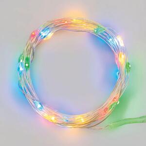 Catena luminosa 20 lampadine LED multicolore Micro 2 m