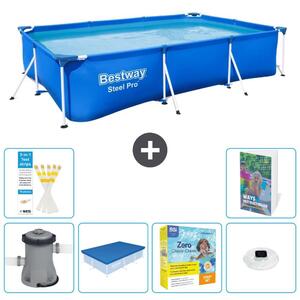 Bestway Steel Pro, piscina rettangolare - 300x201x66 cm - composta da 5 parti, modello S178