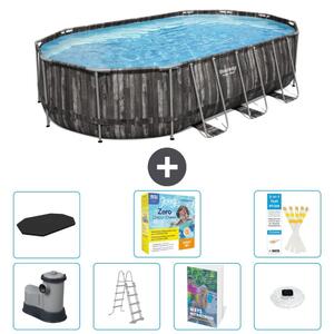 Bestway Power Steel, piscina ovale - 610x366x122 cm - composta da 6 parti, modello S526