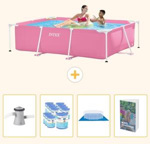 Piscina fuori terra rettangolare - 220x150x60 cm - 5 pezzi - Modello SCB119
