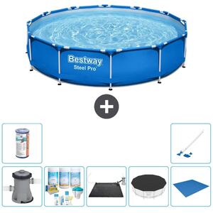Bestway Steel Pro, piscina in acciaio, forma rotonda - 366x76 cm - 8 pezzi, modello S21593