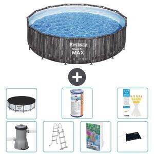 Piscina gonfiabile Bestway Steel Pro MAX, rotonda, 427x107 cm, composta da 6 parti, modello S619