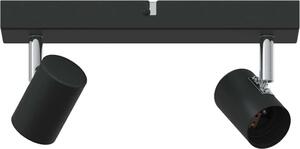 VidaXL Faretto da soffitto con faretti nero 26 x 6,5 x 11,5 cm metallo