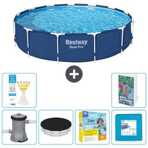 Piscina gonfiabile Bestway Steel Pro, rotonda, dimensioni 396x84 cm, composta da 5 parti, modello S276