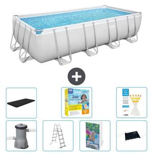 Bestway Power Steel, piscina rettangolare - 488x244x122 cm - composta da 6 parti, modello S582
