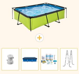 Piscina fuori terra rettangolare - 220x150x65 cm - 5 pezzi - Modello SCB64