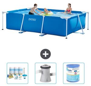 Piscina fuori terra rettangolare - 300x200x75 cm - Struttura in 4 parti - Modello S40146