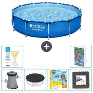 Piscina gonfiabile Bestway Steel Pro, rotonda, dimensioni 366x76 cm, composta da 5 parti, modello S259