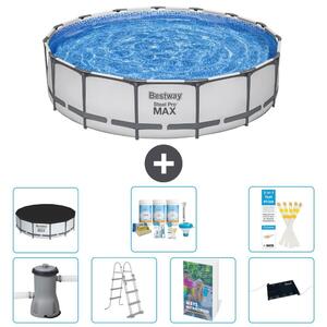 Bestway Steel Pro MAX, piscina in acciaio, forma rotonda - 457x122 cm - composta da 6 parti, modello S632