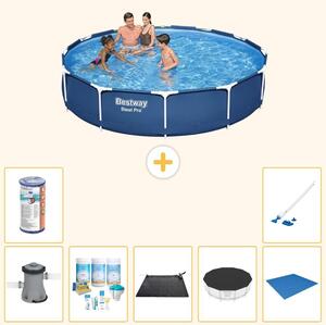 Bestway Steel Pro, piscina in acciaio, forma rotonda - 366x76 cm - 8 pezzi, modello S21593