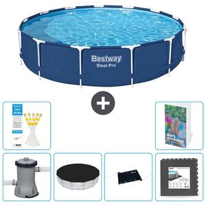 Piscina gonfiabile Bestway Steel Pro, rotonda, dimensioni 396x84 cm, composta da 5 parti, modello S195