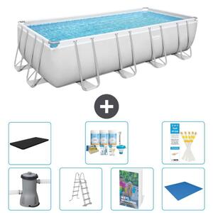 Bestway Power Steel, piscina rettangolare - 488x244x122 cm - composta da 6 parti, modello S599