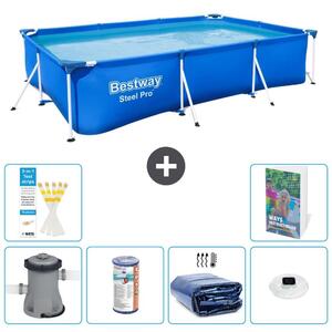 Bestway Steel Pro, piscina rettangolare - 300x201x66 cm - composta da 5 parti, modello S275