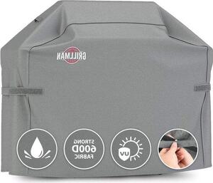 Copertura per barbecue a gas grigia, senza tessuto, dimensioni 163x61x122 cm