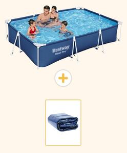 Bestway Steel Pro, piscina rettangolare - 300x201x66 cm - 2 pezzi - Modello S22296