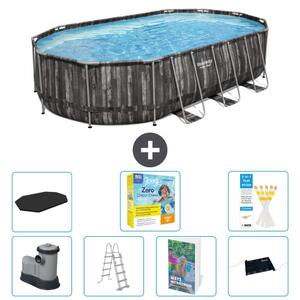 Bestway Power Steel, piscina ovale - 610x366x122 cm - composta da 6 parti - modello S582