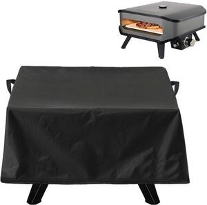 Copertura nera per forno per pizza in tessuto Oxford 420D, 17 pollici, 62x62x28 cm