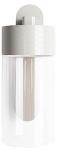 Applique LED con griglia, modello FUSION, grigio-trasparente, 7 W, luce calda, 523 lm, metallo, dimensioni: 17,8 x 7,5 x 11,7 cm, IP20, Maxlight