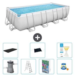 Bestway Power Steel, piscina rettangolare - 488x244x122 cm - composta da 6 parti, modello S559
