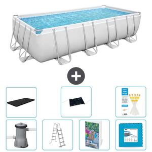 Bestway Power Steel, piscina rettangolare - 488x244x122 cm - composta da 6 parti, modello S621