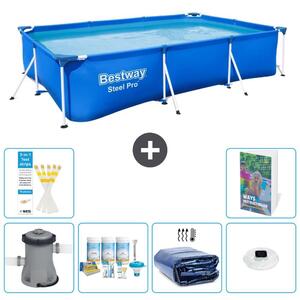 Bestway Steel Pro, piscina rettangolare - 300x201x66 cm - composta da 5 parti, modello S228