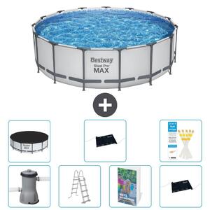 Piscina gonfiabile Bestway Steel Pro MAX, rotonda, 488x122 cm, composta da 6 parti, modello S562