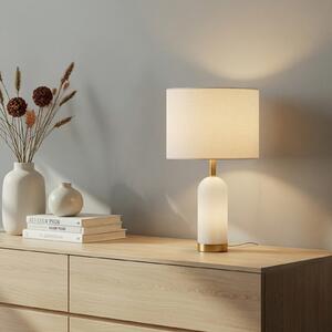 Lampade da tavolo Lindby, Alabaster, Bianco, Soggiorno, Tessuto / Tessile, Scandinavo