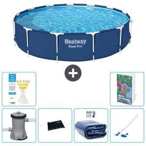 Piscina gonfiabile Bestway Steel Pro, rotonda, dimensioni 396x84 cm, composta da 5 parti, modello S252