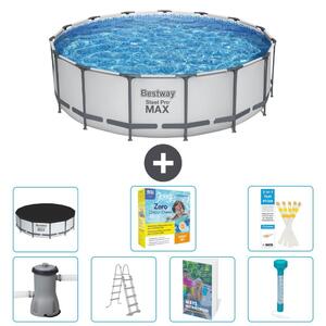Piscina gonfiabile Bestway Steel Pro MAX, rotonda, 488x122 cm, composta da 6 parti, modello S532