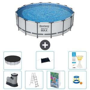 Piscina gonfiabile Bestway Steel Pro MAX, rotonda, 488x122 cm, composta da 6 parti, modello S559