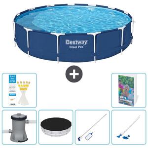 Piscina gonfiabile Bestway Steel Pro, rotonda, dimensioni 396x84 cm, composta da 5 parti, modello S257