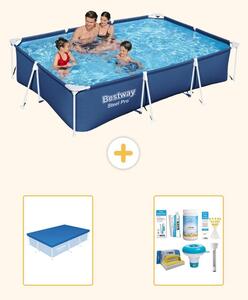 Bestway Steel Pro, piscina rettangolare - 300x201x66 cm - 3 pezzi - Modello S22713