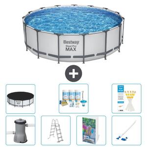 Piscina gonfiabile Bestway Steel Pro MAX, rotonda, 488x122 cm, composta da 6 parti, modello S658