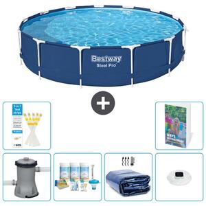 Bestway Steel Pro, piscina in acciaio, forma rotonda - 396x84 cm - composta da 5 parti, modello S228