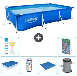 Bestway Steel Pro, piscina rettangolare - 300x201x66 cm - composta da 5 parti, modello S167