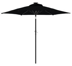 Ombrellone Giardino con Palo in Acciaio Nero 225x225x212 cm