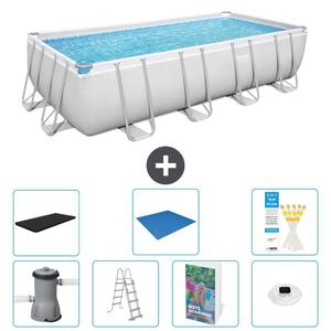 Bestway Power Steel, piscina rettangolare - 488x244x122 cm - composta da 6 parti, modello S596
