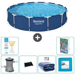 Bestway Steel Pro, piscina in acciaio, rotonda - 396x84 cm - composta da 5 parti, modello S340