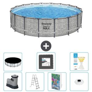 Piscina gonfiabile Bestway Steel Pro MAX, rotonda, 549x122 cm, composta da 6 parti, modello S608