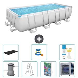 Bestway Power Steel, piscina rettangolare - 488x244x122 cm - composta da 6 parti, modello S535