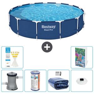 Bestway Steel Pro, piscina in acciaio, forma rotonda - 396x84 cm - composta da 5 parti, modello S275